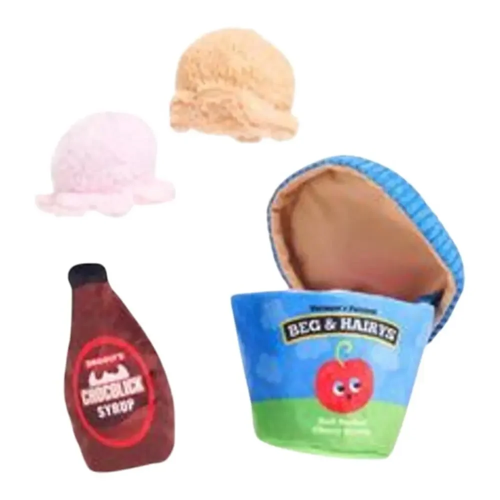 BARK Beg & Hairys Ice Cream Night Interactive Dog Toy